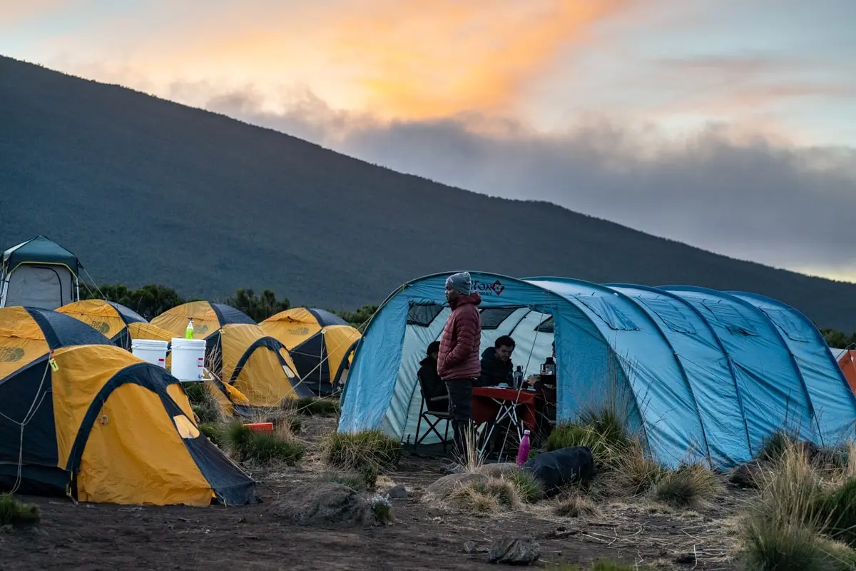 Our camp at the higher slopes of Kilimanjaro Our camp at the higher slopes of Kilimanjaro